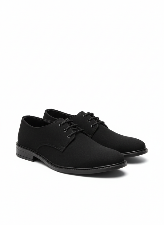 The Black Minimalist Derby Shoe