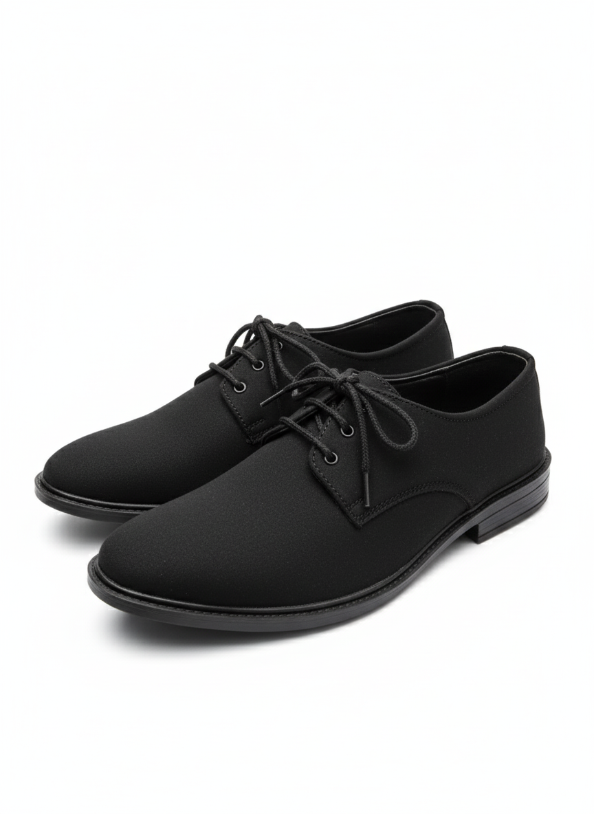 The Black Minimalist Derby Shoe