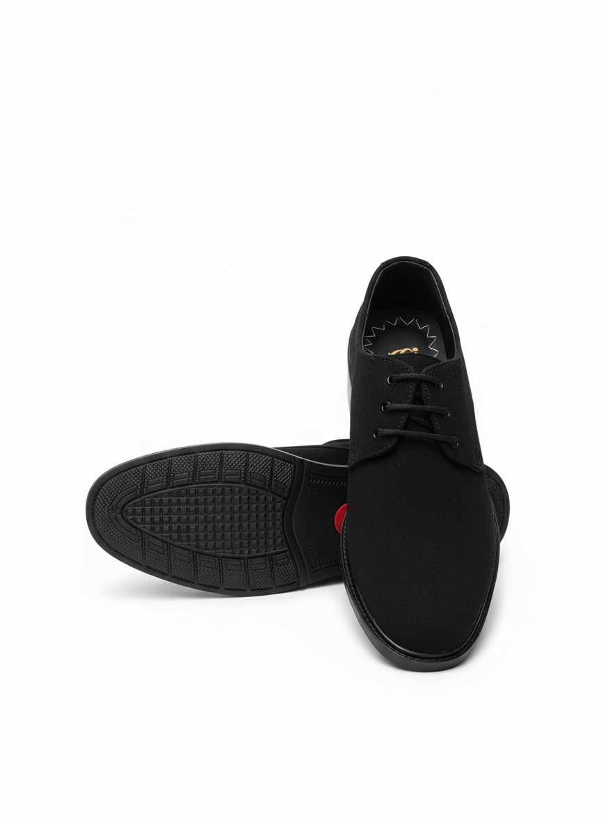 The Black Minimalist Derby Shoe