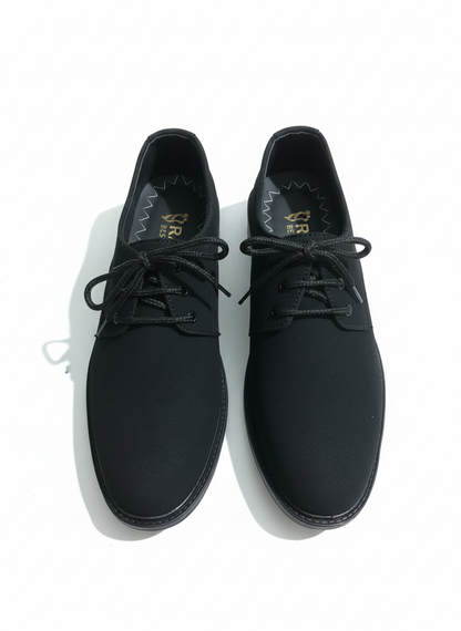 The Black Minimalist Derby Shoe