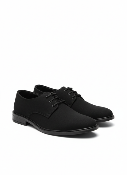 The Black Minimalist Derby Shoe