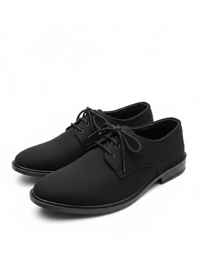 The Black Minimalist Derby Shoe