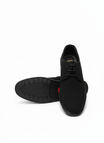 The Black Minimalist Derby Shoe